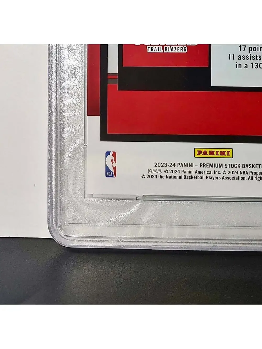 Scoot Henderson 2023 Panini Premium Stock NBA Hoops #3 Jumbo Refractor PSA 9